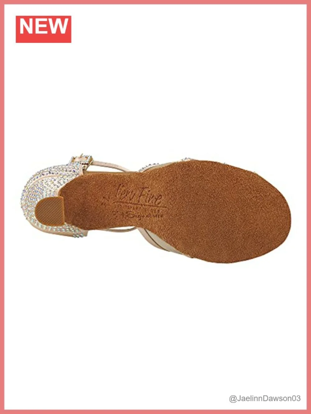 Crystal Embellished Suede Sole Satin Dance Shoes